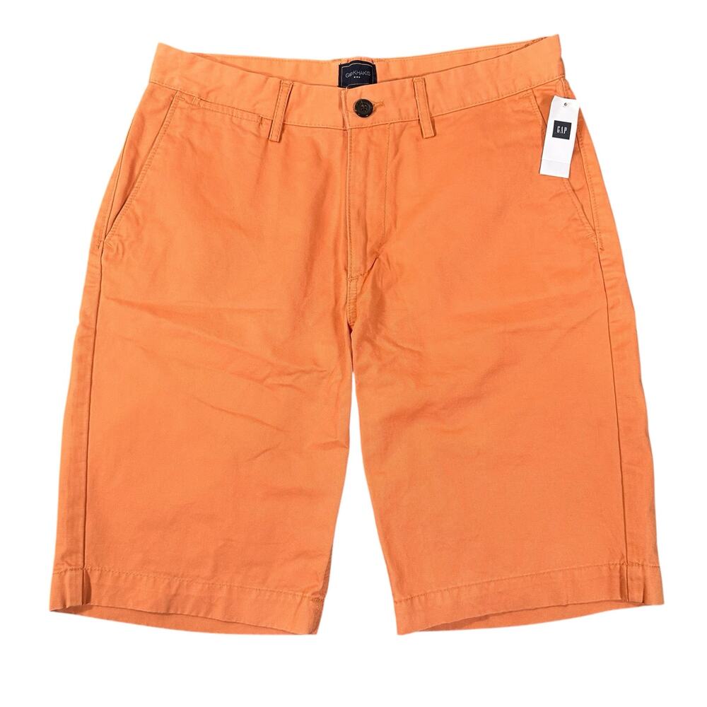 Gap Khakis Men's Orange Flat Front Shorts Size 31